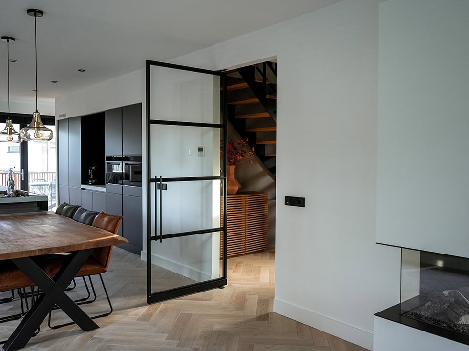 Stalen deuren met glas
