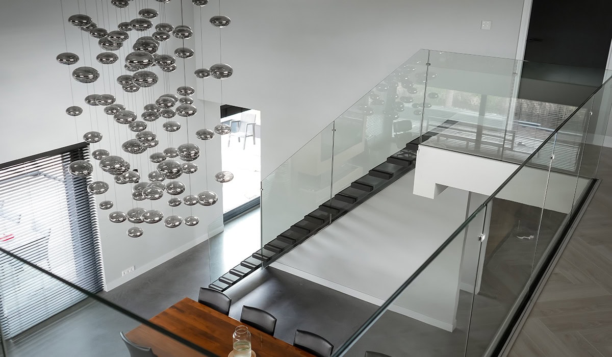 Stalen balustrades met glas