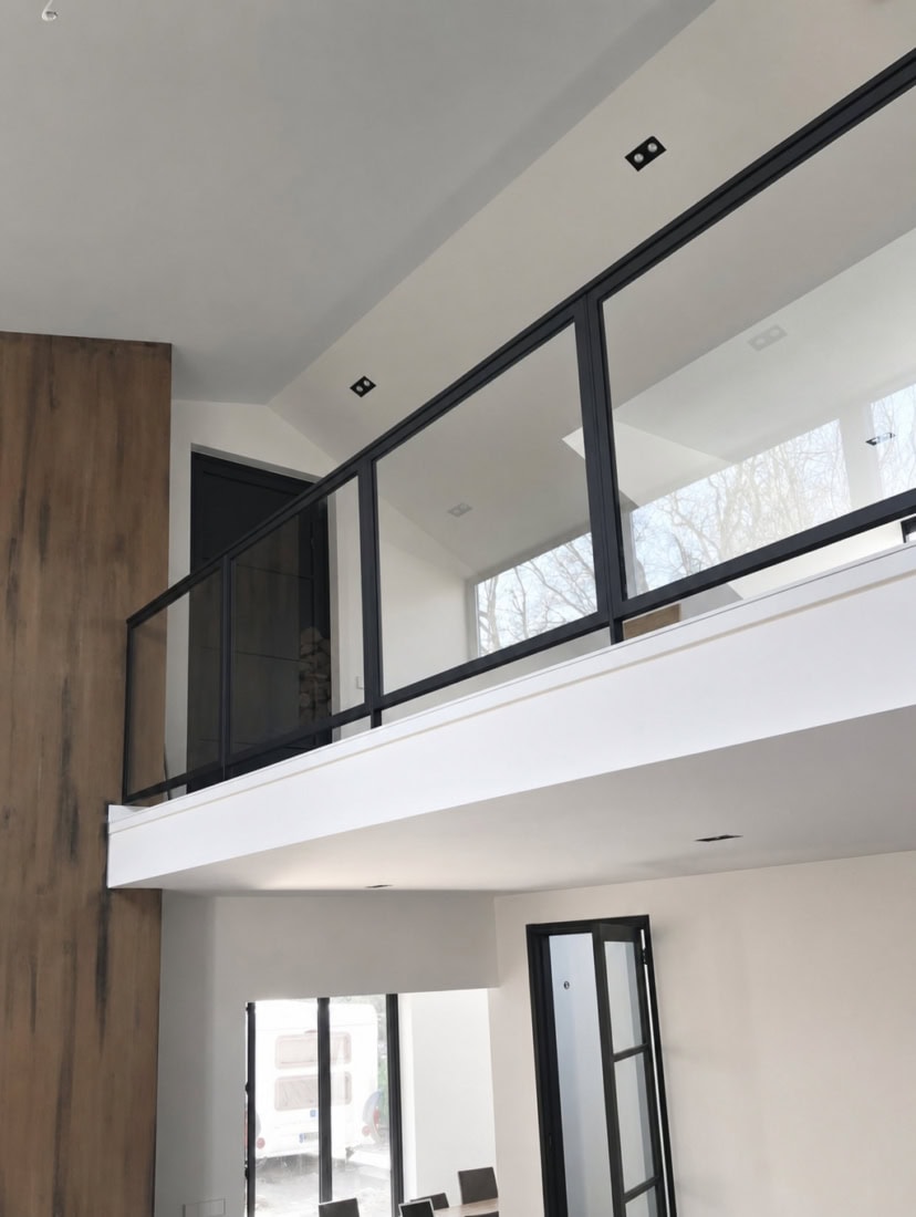 Balustrade met glas