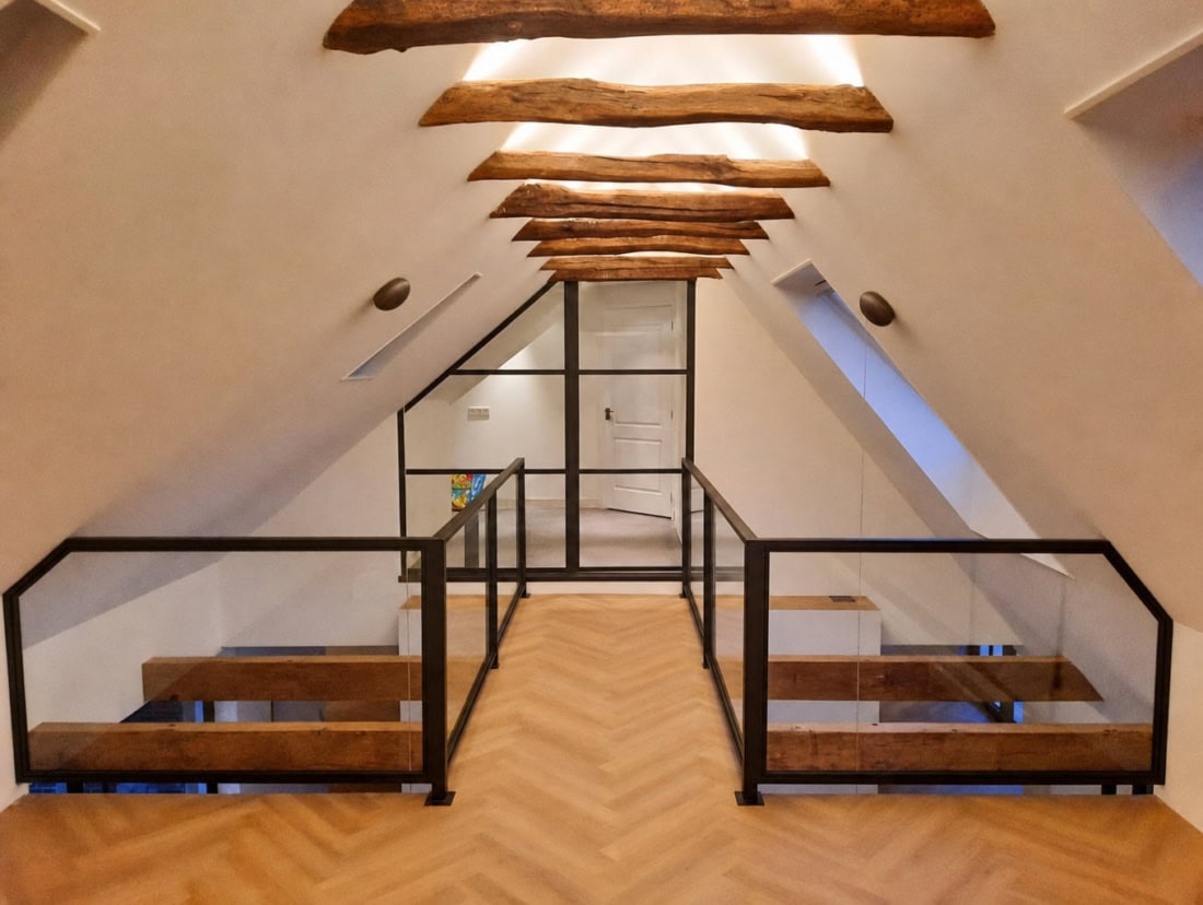 Glas staal balustrade