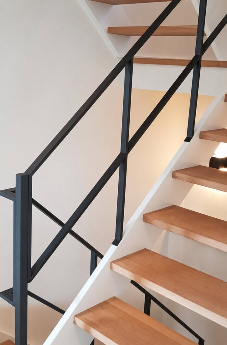 Rank stalen strip balustrade