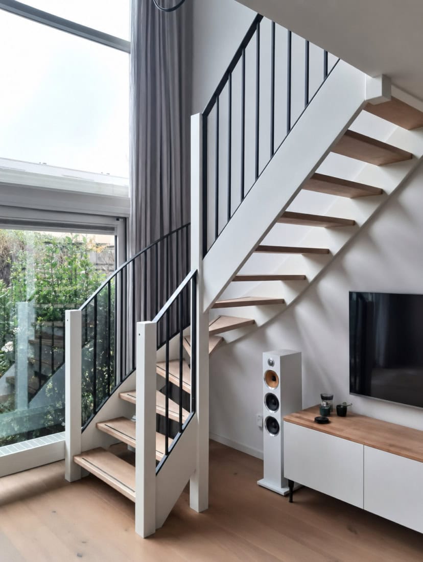 Stalen spijlen balustrade in Ede
