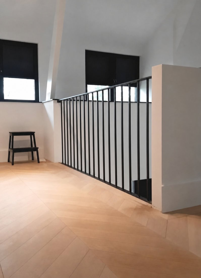 Stalen spijlen balustrade in Oudorp