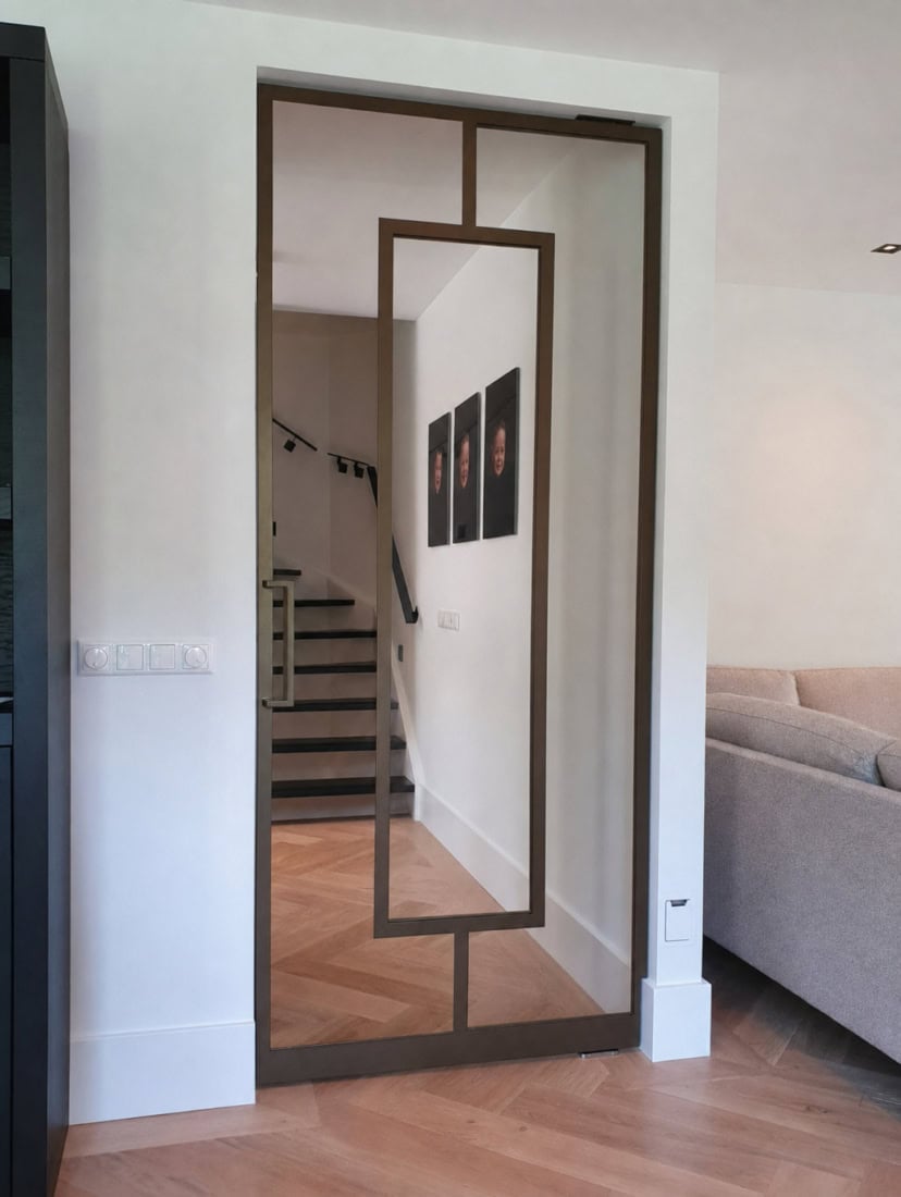 Stalen taatsdeur met bronzen coating