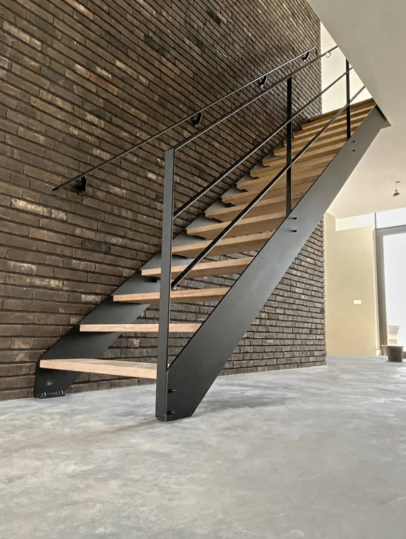 Stalen trap met stalen balustrade in Zeewolde