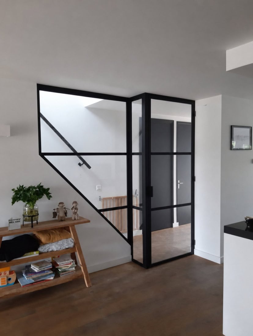 Trapgat afsluiting van staal en glas