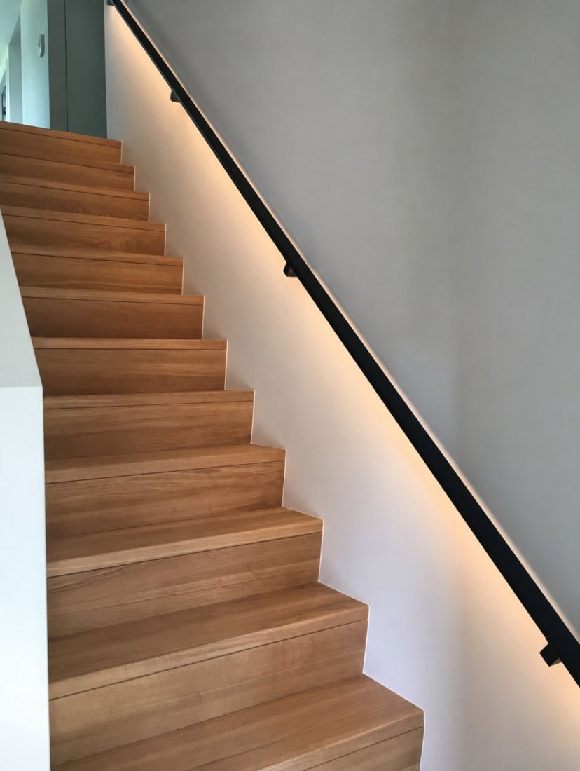 Trapleuning met LED verlichting